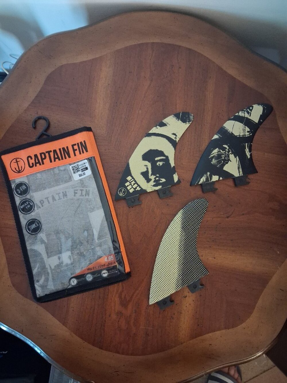 NIP CF Captain Fin Mikey February 4.65 Fiberglass 3 Fins Surfboard